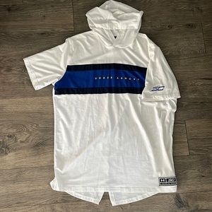 Under Armour SC - XL Fitted Hooded Shirt - White/Blue